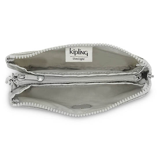 Plecaki Kipling Creativity Large Metallic Pouch Beżowe | PL 1132PJ